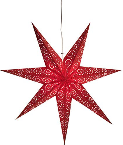 Star Antique Papierstern, Papier, Rot