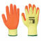 12 PAIRS PORTWES LATEX WORK GLOVES A150 S-XXL BLACK ORANGE GREEN (Large, orange)