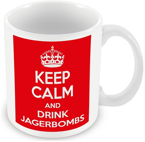 Keep Calm and Drink Jagerbomb Mug / Cup (choose to personalise with any name, photo, message or colour) - funny gift