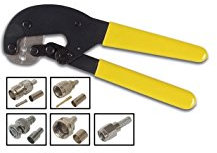 Toolland Herramienta versátil de enrging para conectores F y BNC, la herramienta perfecta para conexiones precisas