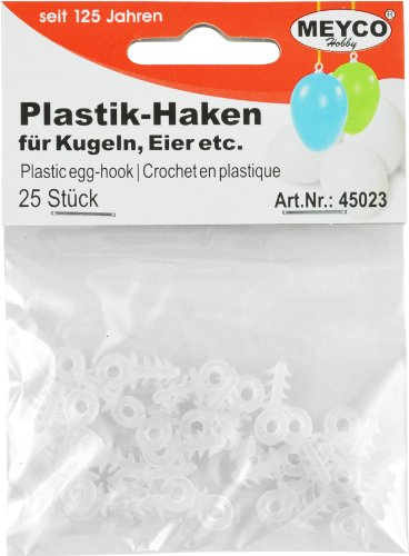 Kugelaufhänger Plastik-Haken, 25 Stück