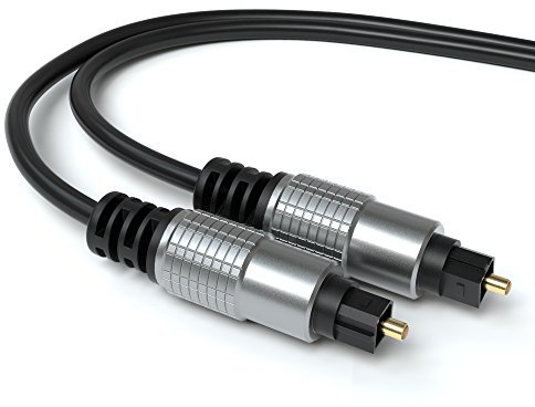 JAMEGA - 1m Optisches Kabel Toslink Kabel | Digital Optisch Audiokabel LWL Lichtwellenleiter DTS SPDIF Digital kompatibel mit Soundbar, Stereoanlage, Heimkino, Heimkino, PS5, PS4, XBOX uvm.
