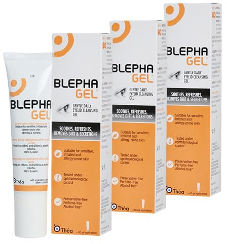 Blephagel Preservative-Free Cleansing Gel, for Sensitive Eyelids, 3 Pack | Hypoallergenic, suitable for regular eyelid cleansing, designed to reduce skin reactions