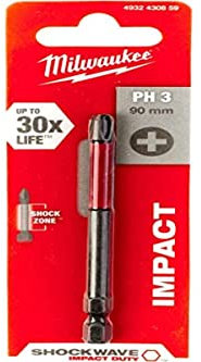 Milwaukee 4002395385218 Embout de Vissage pour Visseuses à Chocs, Multicolore