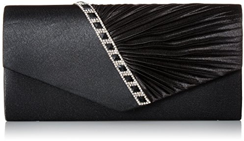 Damara Elegant Strassstein Damen Abendtasche Handtasche,Schwarz
