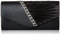 Damara Elegant Strassstein Damen Abendtasche Handtasche,Schwarz