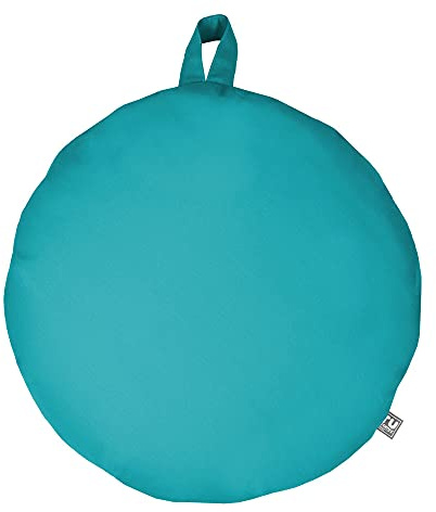 rucomy Beanbags Indoor/Outdoor Floor Cushion - Turquoise | Pre-Filled Extra Seating for Garden Furniture Seating or Sun Lounging - Water Resistant - Machine Washable - 70 x 70cm