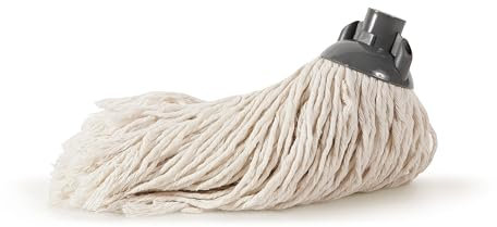Perfetto Moccioso Mop per Pavimenti, Cotone, Coccia Grigio/Filato Ghiaccio, 8x8x28.0 cm