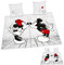 Herding DISNEY MICKEY & MINNIE Partnerbettwäsche-Set, Wendemotiv, 2 x Bettbezug 135 x 200 cm, 2 x Kopfkissenbezug 80 x 80 cm, Baumwolle/Renforcé