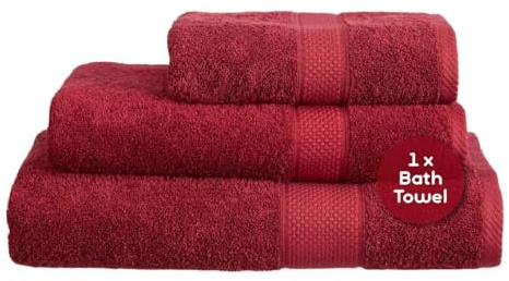 Linens Limited Turkish Cotton Bath Towels, Large Bath Sheet for Shower, Beach and More, Soft and Luxurious, Super Absorbent, Machine Washable (Burgundy)