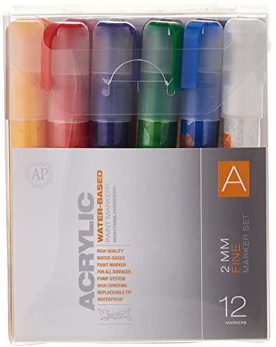 Montana ACRYLIC MARKER SET 12ER FINE A