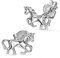 XAANA Mädchen-Ohrstecker Pferd 925 Sterlingsilber AMZ0066