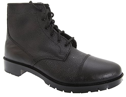 Grafters M391A Unisex Grain Leather Work Boots Black
