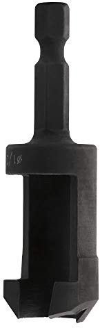 Trend Snappy 12.7mm Tube Plug Cutter, Tool Steel, Quick Release Compatible | Designed For Clean, Accurate Tube Plugs In Wood And Soft Materials With Quick Release Compatibility, SNAP/PC/127T