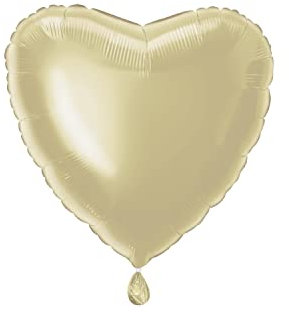 Herzförmiger Folien-Luftballon - 45 cm - Gold