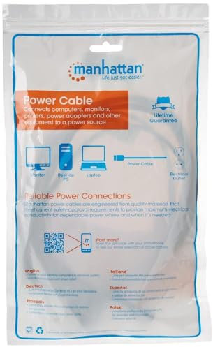 Manhattan ICOC 02-NC-IT3 - Cavo Alimentazione C7 a Italiana 3,0 m Nero