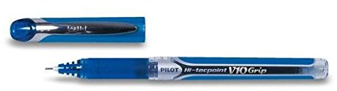 Pilot V10 Grip Hi-Tecpoint Tinte Tintenroller 1,0 mm Spitze (10 Stück) – Blau