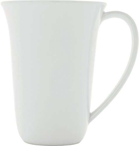 Alessi KU, 4 Stück Mug aus weißem Porzellan, Weiß
