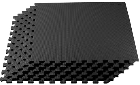 We Sell Mats Nous vendons Tapis avec Verrouillage de 9,3 m² Dalles en Mousse, Noir