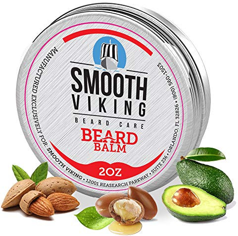 Smooth Viking Bartbalsam für Männer – natürlicher Leave-In Bart Weichmacher Conditioner mit ätherischem Öl & Bienenwachs