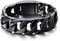 COOLSTEELANDBEYOND Große 22CM Maskulinen Stil Edelstahl Schwarze Panzerkette Herren Armband