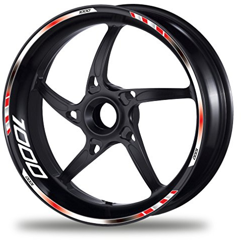 FELGENRANDAUFKLEBER GP Color Style Felgenaufkleber Felgenbett Auswahl nach ccm oder Racing (1000 ccm, racing-red/white)