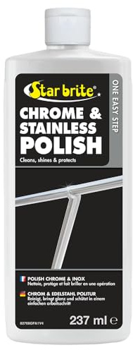 STAR BRITE Chrome & Stainless Polish - Marine Grade Formula Protects Against Pitting, Salt Deposits, Staining & Rust on Chrome, Stainless Steel, Copper, Tin & Brass
