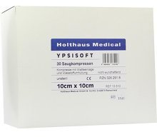 YPSISOFT Saugkompressen unsteril, 10 x 10 cm (30 Stck.)