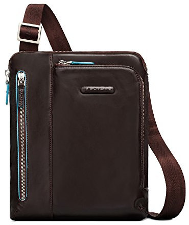 Piquadro Blue Square Messenger-Tasche, 21,5 x 24,5 x 5 cm, Mahagoni, 24 cm