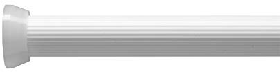 Croydex Heavy Duty Telescopic Tension Shower Rod, 110-195 cm, White, Aluminium