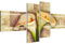 Kunstlab Wandbilder Calla Blume Leinwandbild 4-Teilig: 130x60 cm Mehrfarbig