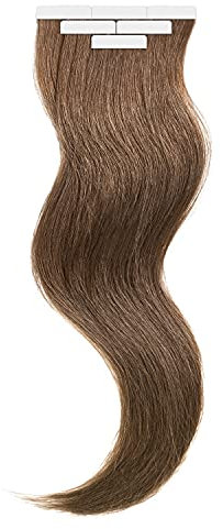 Tape In Extensions 40 cm Virgin Echthaar 10er Set Schokobraun