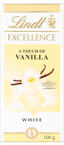 Lindt EXCELLENCE White Chocolate Bar with a Touch of Madagascan Vanilla - 100 g ​
