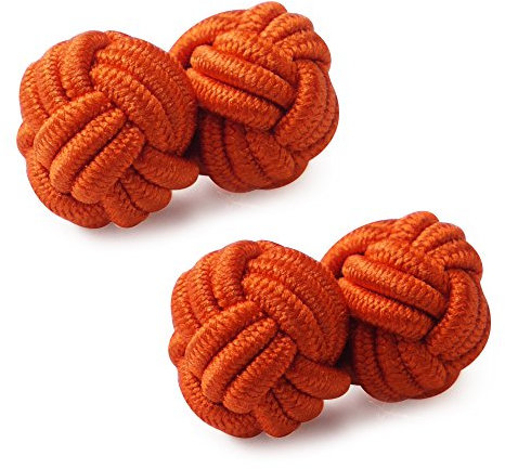 HONEY BEAR 1 Paar Herren/Damen Seide Stoff Knoten Seidenknoten Manschettenknöpfe für Hemd/Kleid,MEHRWEG
