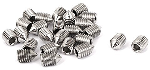 sourcing map 25Stk M8x12mm Edelstahl Kegel Punkt Grub Schrauben Innensechskant Gewindestift de