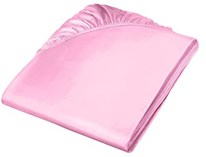 Fleuresse Colours Spannlaken, Uni-Mako-Satin, rosa, 200 x 200 cm
