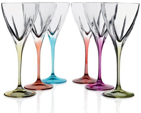 RCR Cristal Coffret de 6 verres á Vin Fusion 160ml Multicolores
