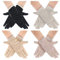 MarJunSep 4 Pairs Summer Women Dots Sun Uv Protection Gloves Cotton Lace Anti-skid Driving Gloves, Black Camel Pink Beige, Medium
