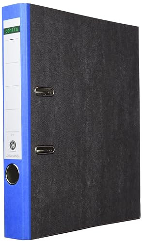 Centra 221122 Standard-Ordner (grauappe RC, mit Wolkenmarmor-Papier-Kaschierung, A4, 5,2 cm Rückenbreite) blau