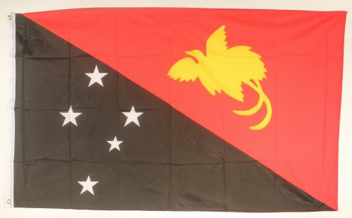 Flagge Fahne ca. 90x150 cm : Papua Neuguinea Nationalflagge Nationalfahne
