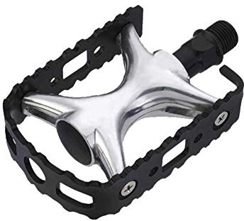 Raleigh - REA426 - Alloy Platform Bicycle Pedal with Steel Cage for Trekking and Leisure Cycling with 9/16 Inch Steel Axle in Black