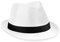 Beechfield Fedora Hut L - XL ,Weiß/Schwarz