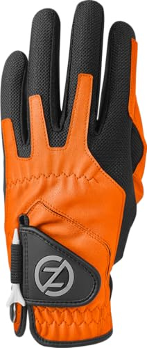 Zero Friction Kompressions-Golfhandschuhe für Männer, synthetische Golfhandschuhe in Einheitsgröße, Herren, GL00023, Orange, Einheitsgröße