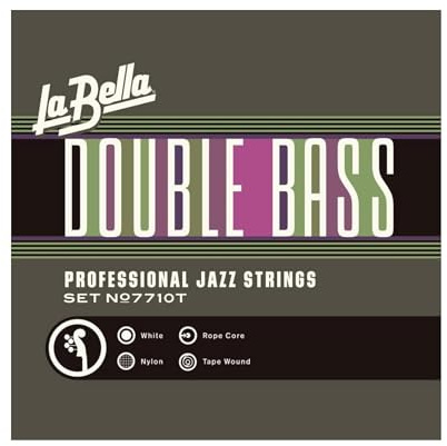 La Bella Strings »DOUBLE BASS - 7710T - WHITE NYLON TAPE WOUND« Saiten für Kontrabass - White Nylon Tape Wound - Set: G/D/A/E