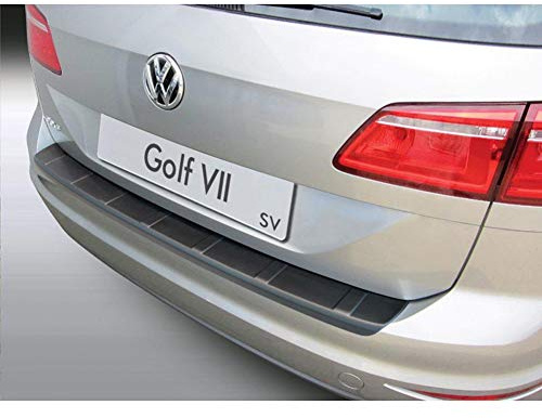 RGM ABS Heckstoßstangenschutz kompatibel mit Volkswagen Golf VII Sportsvan 2014-2020 'Ribbed' Schwarz