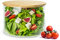 Sendez Salatschale mit Holzdeckel 20cm Glasschale Schale Schüssel Glasdose Salatschüssel Snackschale Schälchen Obstschale