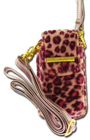 Playboy Handytasche/Handytasche, vertikal, Leopardenmuster, magnetischer Verschluss, Pink