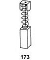 Balais de charbon 1305 pour outils électroportatifs AEG & Atlas Copco - 5x10x15,5 mm - Avec arrêt automatique - Pour AEG Ponceuse SB2E601RL, Atlas Copco Ponceuse SB2E601RL