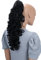 CAISHA 50cm Haarzopf Sarah Haarteil mit Butterflyklammer Pferdeschwanz Haarverlängerung Voluminös Gewellt Schwarz HV1
