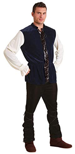 Medieval Tavern Man Fancy Dress Costume Large Black